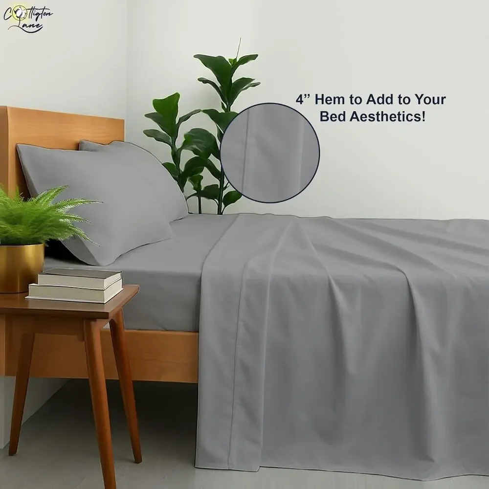 Cottinton Lane 4 Piece Full XL Size Sheet‎ Set, Premium 100% Egyptian Cotton 400